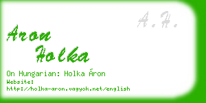 aron holka business card