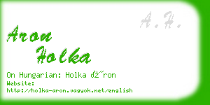 aron holka business card